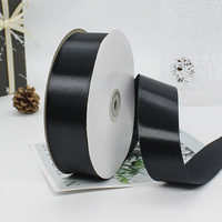 Ruban en satin polyester décoratif à une face de 4 cm de large et 100 yards pour emballage de cadeaux de mariage et d'anniversaire
