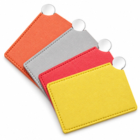 Miroir de poche en cuir, miroirs de maquillage en acier inoxydable, petits miroirs compacts pour sac à main, miroirs de voyage avec étui en cuir pour femmes et hommes