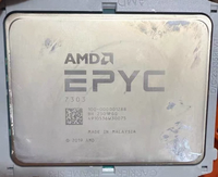 Pour processeur serveur AMD EPYC 7303 16 cœurs 32 threads 2,4 GHz 3,4 GHz 64 Mo de cache L3 130 W SP3 100-000001288