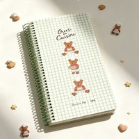 Carnet Little Bear Chef, design original, carnet en spirale apaisant, chaud et mignon, avec 100 feuilles.