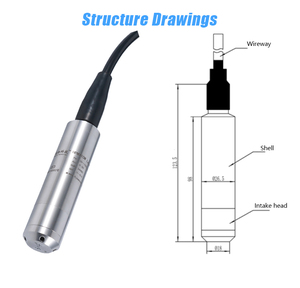 Classico 27mm sonda in acciaio inox IP68 livello di pressione trasmettitore 4-20ma uscita dedicata per la progettazione di acqua a prova di liquido dell'aria - Product Image 2