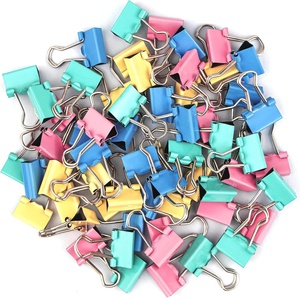 15mm/0.5 \ "<span class=keywords><strong>micro</strong></span>-màu chất kết dính <span class=keywords><strong>Clips</strong></span> hồng xanh vàng màu xanh lá cây kim loại giấy kẹp gấp trở lại tính năng 60 cái cho văn phòng/nhà/trường học - Product Image 2