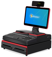 15.6 pouces ordinateur de bureau POS caisse enregistreuse écran tactile tout en un système de point de vente Terminal Machine pour épicerie