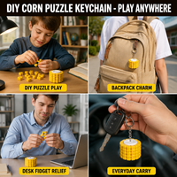 Mainan Puzzle Jagung 3D, Teka-teki Otak Luban Lock, Blok Jigsaw DIY yang Dapat Dirangkai, Fidget Block untuk Anak-anak dan Dewasa, Latihan Berpikir STEM