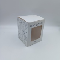 Boîte d'emballage pour bougies parfumées recyclables, best-seller, avec fenêtre transparente, boîte cadeau en carton pour les petites entreprises