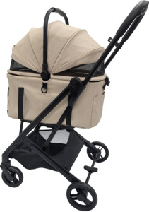 Premium Aluminium 4-wiel grote honden- en kattenbuggy, verstelbaar, opvouwbaar, waterdicht, met standaard, éénhands inklapbaar, 20 kg - Product Image 6