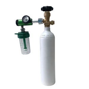 Cylindre d'oxygène médical en acier HG-IG10L avec régulateur haute pression certifié ISO9809, pression de service 150/200 bar, à vendre - Product Image 1