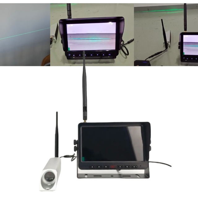 Intelligent Digital Night Vision Wireless Forklift Alloy Camera ABS Monitor Laser Guidance System