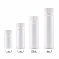 Vente en gros de flacons en plastique PCR PET givrés personnalisés de 30 ml avec bouchon à vis, flacons à usage multiple pour médicaments, crème pour le visage, toner, poudre libre