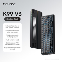 Clavier mécanique en plastique personnalisé MCHOSE K99V3, sans fil, filaire, structure interchangeable à chaud, rétroéclairage RVB, jeu, bureau, ordinateur portable