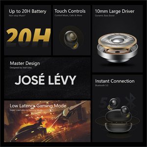 Realme-écouteurs sans fil <span class=keywords><strong>Q</strong></span> TWS, oreillettes intra-auriculaires, contrôle tactile, 20 heures d'autonomie, batterie <span class=keywords><strong>5</strong></span>.0, résistantes à l'eau IP5, en stock - Product Image 3