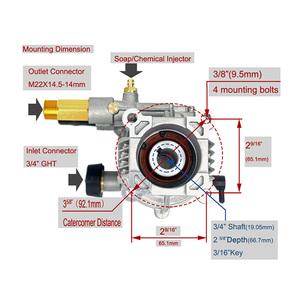 KUHONG 6.5hp Pressure Washer Pump Rate Horizontal Pump Pressure Power Washer Pump With Spare Parts - Product Image 6