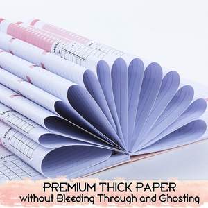 <span class=keywords><strong>Agenda</strong></span> semanal sin fecha A5, cuaderno de encuadernación en espiral, planificador azul y rosa - Product Image 6