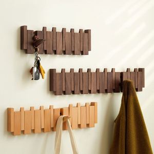Solid Wood Piano Coat <b>Rack</b> Coat Hook for Entryway Hallway and Bedroom Creative SpaceSaving Design Sturdy Home Decoration - Product Image 1
