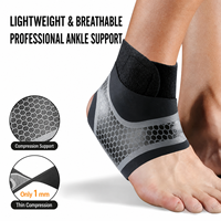 Tobillera Deportiva Profesional para Prevenir Esguinces, Soporte para Fitness al Aire Libre, Baloncesto, Correr, Manga Fija para el Pie de Fibra de Poliéster