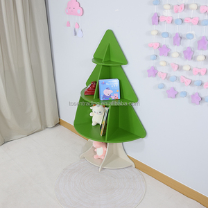 Librería de Madera de 4 Niveles con Diseño Innovador en Forma de Árbol Verde para Niños - Product Image 3