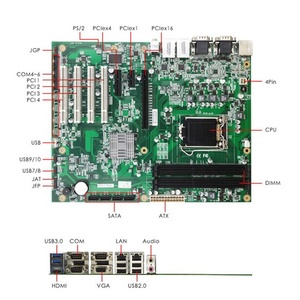 Sıcak satış ATX endüstriyel anakart KH-B75B LGA1155 Intel Core <span class=keywords><strong>CPU</strong></span> DDR3 16GB 6COM/10COM bellek bilgisayar sunucu ana kartı - Product Image 3