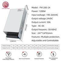 Alimentation à découpage DC-DC simple réglable haute puissance 1200W 72V 16A à tension et courant constants