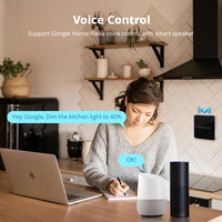 Interrupteur variateur tactile Zemismart pour Tuya Zigbee 1 voie, compatible avec l'application Tuya/Smart Life, télécommande, normes US/EU, 240V