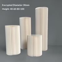 Accessoires de mariage : Colonne décorative pliable de style romain pour table de desserts, support à gâteau, guide d'allée et décoration de fenêtre, avec éléments d'origami
