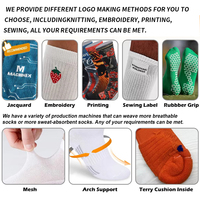 Chaussettes de sport HSM en nylon avec logo personnalisé, équipement de fitness, chaussettes confortables pour la remise en forme à domicile, chaussettes antidérapantes