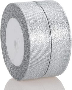 Cintas de Satén de Lujo de Doble Cara con Brillo Metálico Hongxing, Rollos de Cinta <span class=keywords><strong>para</strong></span> Envolver Regalos, <span class=keywords><strong>Manualidades</strong></span>, Costura, Decoración, Decoración Navideña - Product Image 1