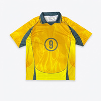 Maillot de football vintage personnalisé avec col, sublimation, polyester respirant, vente en gros, unisexe, tenue d'équipe, maillot de football rétro