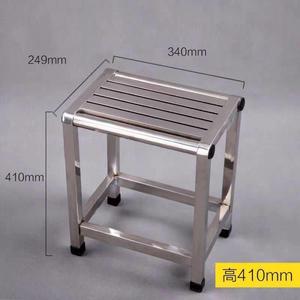 Tabouret carré en acier inoxydable, antidérapant, à quatre pieds, siège de toilette de salle de bain, faible hauteur, pour personnes âgées, usage domestique - Product Image 5