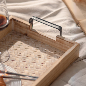 2026 Country-Style Wood Tray Set Farmhouse Rectangular Decorative Pallet Simple Shallow Plate for Food Serving - Product Image 5