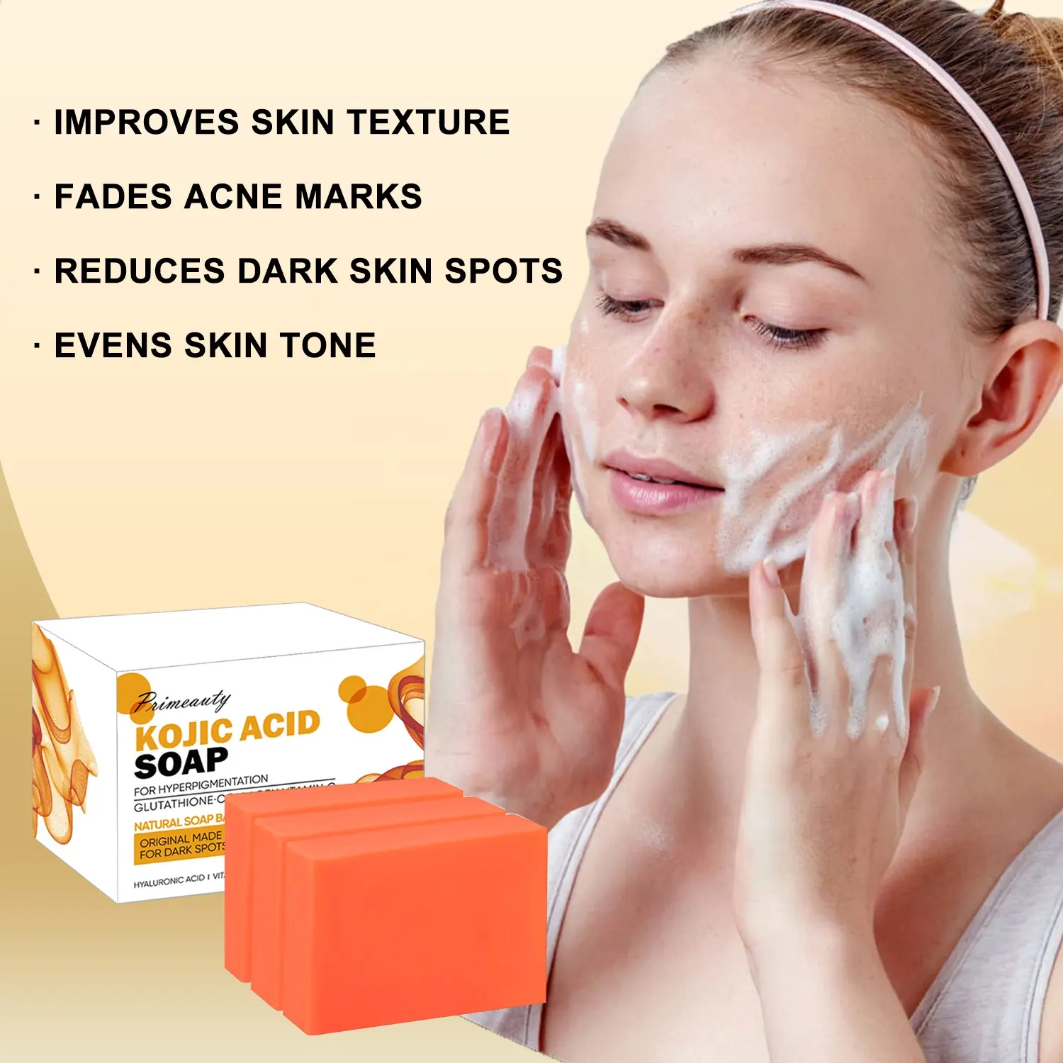 Grosir sabun bar buatan tangan mandi pencerah vitamin c retinol 100g asli pemutih kulit lemon kunyit sabun asam kojic