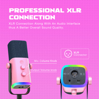 Fifine TAM8 Kit de microphone XLR professionnel micro de jeu RGB filaire dynamique USB pour les jeux Youtube diffusion en direct