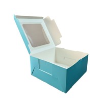 Boîte d'emballage alimentaire jetable en carton blanc avec fenêtre transparente en PET gaufrée pour gâteaux de lune, thé, biscuits, bonbons, pâtisseries et gâteaux