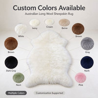 Tapis en peau de mouton australienne véritable, longues fibres, fourrure shaggy, couverture douce pour chaise, housse de canapé, décoration intérieure, vente en gros