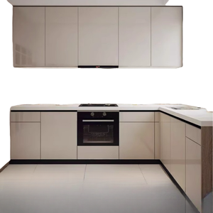 Ais Modern tasarımlar yüksek son ekonomik özel mobilya çin'den kullanılan küçük tam <span class=keywords><strong>L</strong></span> şekilli melamin mutfak dolapları - Product Image 5