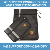 Sac de documents ignifuge avec logo personnalisé et bande réfléchissante pour le rangement au bureau