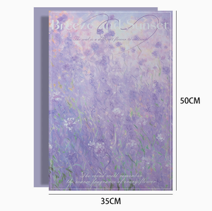 Papier kraft style peinture à l'huile, vente en gros d'usine, papier d'emballage pour fleurs, emballage cadeau pour bouquet de fleurs, matériel d'emballage DIY - Product Image 2