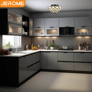Mueble <span class=keywords><strong>de</strong></span> <span class=keywords><strong>Cocina</strong></span> Modular Jerome Modern Luxury, Armario Organizador Completamente <span class=keywords><strong>de</strong></span> Aleación <span class=keywords><strong>de</strong></span> Aluminio, Mueble <span class=keywords><strong>de</strong></span> <span class=keywords><strong>Cocina</strong></span> Completo <span class=keywords><strong>con</strong></span> Fregadero - Product Image 1
