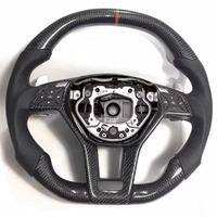 Volant en cuir véritable en fibre de carbone pour Mercedes-Benz GLC GLE450 C63 C450 E63 W176 W204 W205 W213 W218 A250 AMG GLK 207