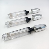 Tube de brillant à lèvres octogonal transparent personnalisé, conteneur vide pour rouge à lèvres, emballage cosmétique pour gloss à lèvres, marque privée