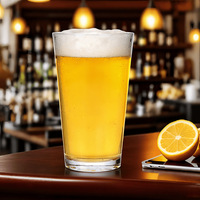Verre à bière transparent multi-usage, gobelet réutilisable pour bière, boissons, eau, camping