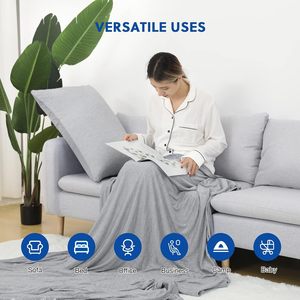 Cooling <b>Blanket</b> Light Gray Summer Cooling Quilt Soft Breathable Bedding For Home Use - Product Image 4