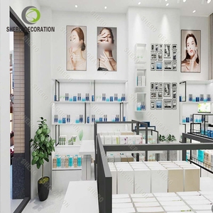 하이 엔드 뷰티 살롱 화장품 디스플레이 캐비닛 유리 선반 및 조명 시스템 화장품 디스플레이 캐비닛 - Product Image 4