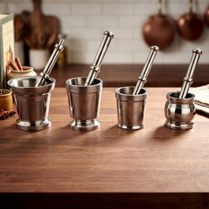 Premium Stainless Steel Mortar and Pestle Set Silver Finish Spice <b>Herb</b> <b>Grinder</b> for Kitchen Use Eco Friendly Durable Design - Product Image 1