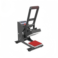 Mesin Press Panas Flatbed Manual dengan Kontrol Temperatur Digital untuk Pakaian, Area Kecil 12x12 cm, Pencetakan Logo