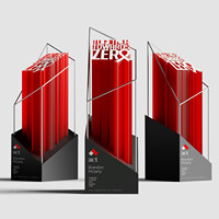 Trophée en cristal personnalisé pour les employés exceptionnels, récompense de la réunion annuelle, commémoratif, haut de gamme, élégant, nouveau design créatif 2026