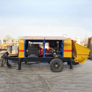 China JIUHE Brand New Diesel <b>Engine</b> DHBT50 Low Price Mobile Small Cement Pump Trailer <b>Mounted</b> Concrete Pump - Product Image 1