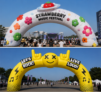 Arche gonflable géante personnalisée 6m-12m, imperméable, avec pompe à air électrique, multicolore, pour la décoration de festivals culturels, de carnavals et de fêtes