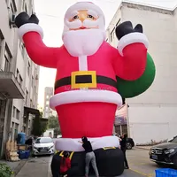 Papá Noel inflable gigante de 33 pies, decoración de Navidad