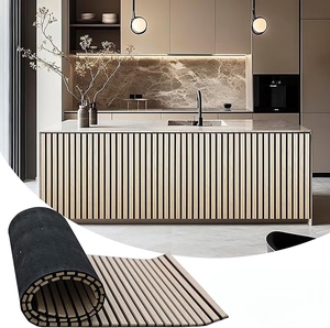 Panneau acoustique à lattes en MDF, placage européen, écologique, <span class=keywords><strong>moderne</strong></span>, insonorisant, <span class=keywords><strong>décoration</strong></span> murale pour salon, <span class=keywords><strong>studio</strong></span>, acoustique - Product Image 2