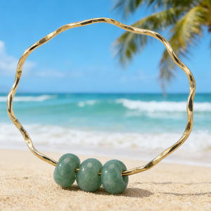 กำไลข้อมือทองแดงชุบทองหยก ดีไซน์ใหม่ ขายดี สำหรับ<span class=keywords><strong>เครื่องประดับ</strong></span>ฮาวาย ขายส่ง - Product Image 2